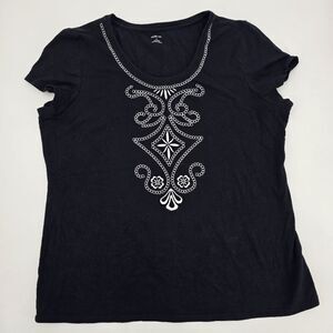 Style & Co. Women's Black Top Size L